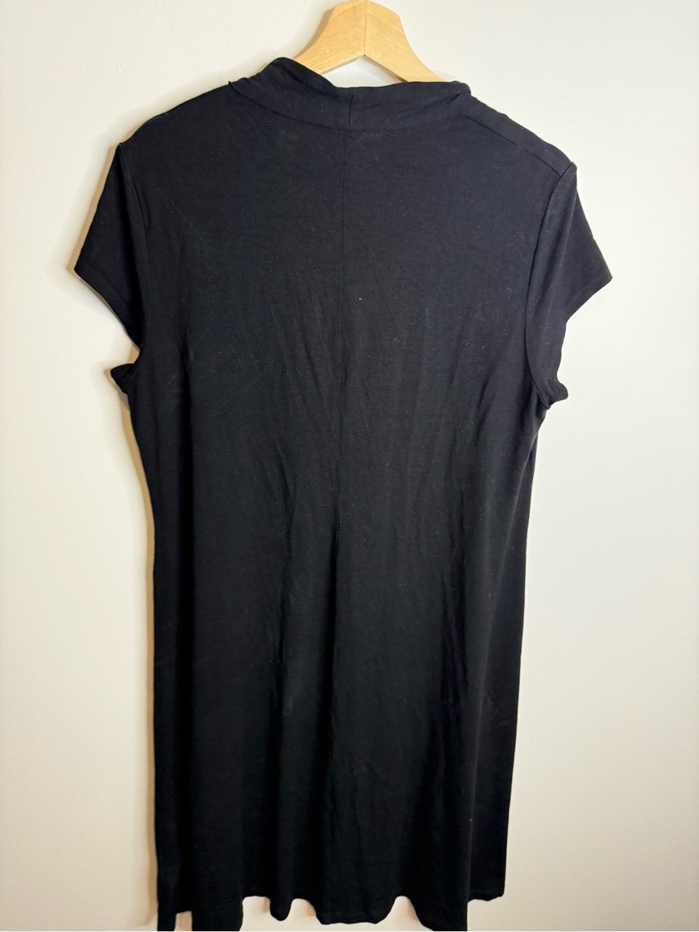 Eileen Fisher Black Midi Dress V-Neck size XL - Picture 4 of 5